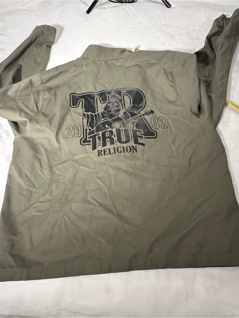 True Religion Men's Military Field Jacket in Olive Green size Large